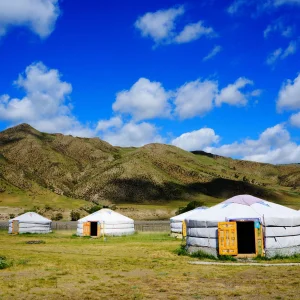 Moğolistan Turu konaklamalarında Ger Çadırı