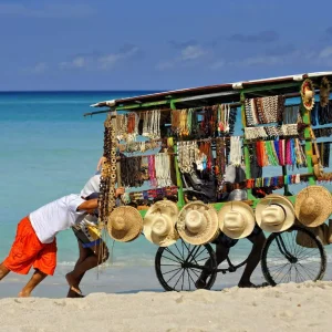 Küba plajı seyyar satıcı
