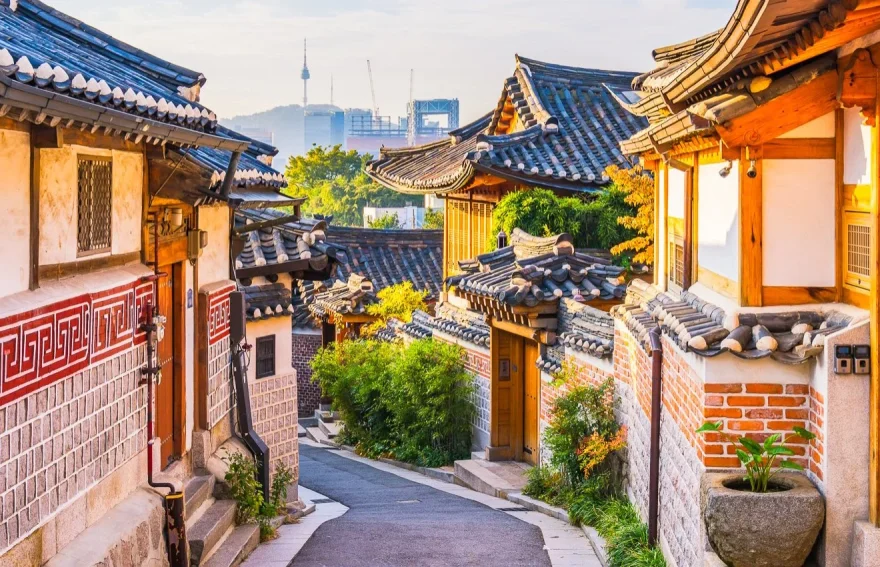 Bukchon Hanok köyü Seul - Güney Kore